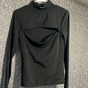 HM X MUGLER JERSEY CUT-OUT SHIRT SIZE M